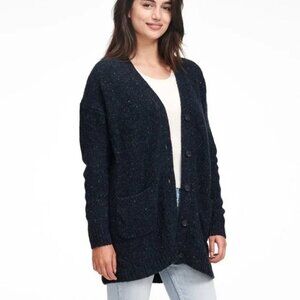 Naadam Blue Heather 100% Cashmere Cardigan